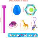 LEASEN [ 6 Surprise Golden Eggs ] 100 Pack Prefilled Easter Eggs with Novelty Toys Inside, 100 Plastic Easter Eggs Fillers with Toys, Pre-filled Easter Egg Party Favors, Easter Basket Stuffers