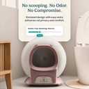 Petcove Automatic Self Cleaning Litter Box for Multiple Cats - PurrTek with Smart App (5GHz Wi-Fi), Triple Odor Control, Quiet Operation & Advanced Safety Sensors