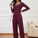 Two Piece Sets for Women Long Sleeve Wide Leg Tracksuits 2 Piece Lounge Sets Winter Casual Sweatsuits Matching Sets (Red, M)