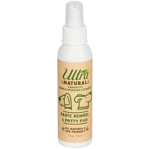 Pack of 2 ULTRA NATURAL Crate, Kennel, & Potty PAD PROBIOTIC Odor Eliminator 4 OZ Spray