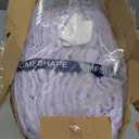 Cmfshape 3 Piece Bedspread Queen Size,Classic Geometric Stitched Quilt Set,Soft Lightweight Microfiber Bed Cover Set,Reversible Coverlet with 2 Shams(Queen92 x96,Lavender)