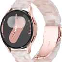 Resin Bands Compatible with Samsung Galaxy Watch 7 FE 6 5 40mm 44mm/Pro 45mm,Galaxy Watch 4 40/44mm,Galaxy Active 2 40/44mm,20mm Band for Galaxy Watch 6 4 Classic 42mm 43mm 46/47mm Watch 3 41mm Women
