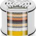 Cobbe 1 Pack Replacement Filters for Fixed Showerheads - Water Softener Filters Beads for Hard Water - Remove Chlorine - Reduces Dry Itchy Skin