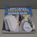 Mattress Vacuum Bag for Moving, Vacuum Seal Mattress Bag for Memory Foam or Inner Spring Mattresses, Compression and Storage for Returns, Leakproof Valve and Double Zip Seal (Queen/Full/Full-XL) (Clear)