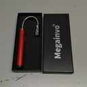 Butane Lighter Torch Long Lighter Refillable Adjustable Jet Flame Lighter Windproof Flexible with Visual Fuel Window Blow Torch for Stove BBQ Grill Fireplace Camping Kitchen (No Gas Include) - Red