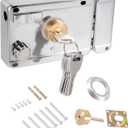 XMHF Home Safety Vertical Keyway Cylinder Deadbolt Rim Lock Set Exterior Door Anti-Theft Door Locks