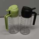 TrendPlain 16oz/470ml Glass Olive Oil Sprayer for Cooking  2 in 1 Olive Oil Dispenser Bottle for Kitchen Gadgets and Air Fryer Accessories, Salad, BBQ - Black & Green