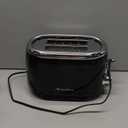 MELLERHOME Retro Toaster 2 Slice, 7 Browning Levels, 3 Functions (Reheat, Defrost, Cancel), Stainless Steel Features, Removable Crumb Tray, Under Base Cord Storage, Black