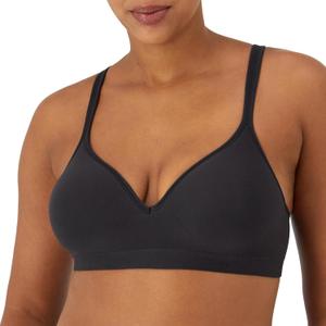 Bali Women's Comfort Revolution Wireless Bra, Full-Coverage Wirefree Bra, Cool Comfort Fabric (Medium, Black)