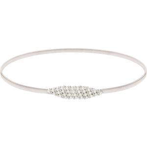 GRACE KARIN Women Skinny Metal Cinch Belt Gold Waistband Elastic Waist Belt CL633 (Small, Silver(diamond Pearl))