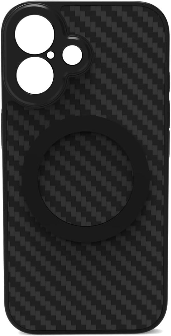 FotoZ 17MM Thread Lens Phone Case with Magnetic for iPhone 16, Compatible with All Telescope Macro Fisheye Wide Angle Lenses with 17mm Thread (iPhone 16) Black