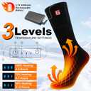 Heated Socks for Men Women Electric Rechargeable Battery Powered Heated Socks,Winter Warm Heated Thermal Insulated Socks for Outdoor Sports Climbing Hiking Hunting Skiing