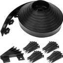 Landscape Edging 2.5 Inch Tall 100 FT, Black Edging for Landscaping with 5Pcs connectors and 120 Pcs Anchoring Spikes for Garden Flower Beds Yard Lawn