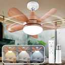 Socket Fan Light E26/E27 Base with Remote Control,Adjustable speeds/Ceiling Fan Light,2H/4H Timer,40W,3000-6000K Brightness Dimmable,Ceiling Fan Replacement for Bedroom, Living Room, Kitchen