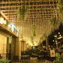 Icicle Lights, 16.4 FT 120 LED 8 Modes, Fairy Hanging Ceiling Twinkle Connectable Waterfall String Lights for Indoor Christmas Eaves Balcony Business Outdoor Decor, Warm White, 5M06 (16.4FT-Dropping 23.6IN)