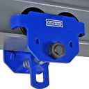 3Ton/6600LB Beam Trolley 4 8in Adjustable Flange Width, Heavy Duty Manual Push Trolley w/Dual Track Rollers for Crane Lifts, Garage Hoists, Straight/Curved I Beams