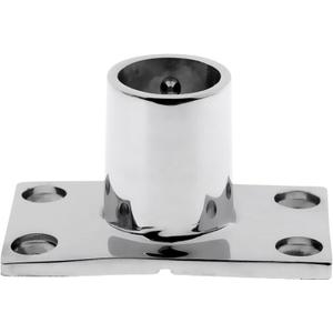 30/45/60/90 Heavy Dudy 316 Stainless Steel Boat Yacht Tube Stanchion Base Column Accessories Rectangular Base Hand Rail Fitting-1Pack (Diameter:22mm)