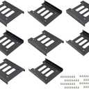 8Pcs 2.5" to 3.5" SSD HDD Hard Disk Drive Bays Holder Metal Mounting Bracket Adapter with Screws for PC (Pack of 8)
