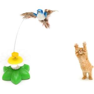 ZIYAN Bird Toy for Pet Cats, Funny Rotating Electric Flying Bird Interactive Toy with A Fastening Tape, Multicolor
