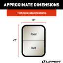 Lippert 8800 Series Complete RV Window Replacement Kit with Trim Ring, Screws, Foam Seal - 18" W x 22" H Vertical Slider - 2025069047