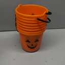 Triumpeek Halloween Pumpkin Trick Treat Buckets, 8 pcs Halloween Jack O Lantern Pails, Trick or Treat Bucket, Portable Plastic Candy Pumpkin Pails