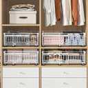 Expandable Pull Out Cabinet Organiser, No Drill Adhesive Slide Out Kitchen Drawer Shelf Durable Metal for Under Sink, Cupboard, Pantry, Adjustable Width (12.8"-19.7") (Style B White, 2 Pack) | Pull-out Kitchen Drawer Organiser with Telescopic Drawers, Space Saving for Pantry and Cabinet, White