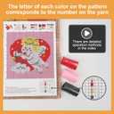 QIONG MENG Latch Hook Kits for Adults, DIY Valentines Day Cupid Pattern Pillow Cover Kit Needlework Cushion Cover Hand Craft Crochet for Home Sofa Decorations Gifts 17 x 17 Inch