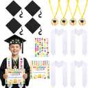 Wehhbtye 24 Pcs 2026 Preschool Kindergarten Graduation Cap Stole Iron on Letter Set, Preschool Graduation Cap Stole Decoration Includes Iron on Letters Certificate Medal for Kids Students DIY Craft
