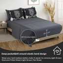 Mybedsoul King Size comforter set, 7 Pieces Boho Bed in a Bag for King Bed, Black Damask Comforter Set with Sheet, Pillowcases & Shams, Soft Microfiber Lightweight Bedding Set for All Season(90"x104")
