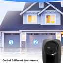 380UT Chamberlain klik5u-bk2 klik3u-bk Garage Door Opener Remote Clicker, 375UT Universal Garage Door Remote for Lift Master Craftsman Genie, Dip Switch (Black 2PC)