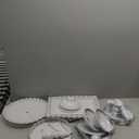 JALANCY Set of 9 Cake Stands Metal Cupcake Stand Set Multiple Styles Candy Fruit Display Tower Dessert Plate Cake Serving Tray for Birthday Party Wedding Anniversary Baby Shower Engagement (White)