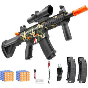 Electric  with 3 Modes, Soft Bullets  Automatic Sniper Rifle Dart w0ith 60 Dart Bullets, Gifts for Birthday Halloween Christmas (Camouflage)