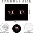 Coquette Trendy Black Pink Bows Kitchen Towels, Coquette Party Decor, Baby Girl Gifts, Girls Room College Dorm Apartment Bathroom Decor Decoration Tea Towels Kitchen Hand Towels 16x24 Inch