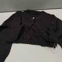 Girls Cardigan Toddler Baby Bolero Shrug Knit Sweater Crop Jacket Long Sleeve Button Closure, Black, 5-6 Years