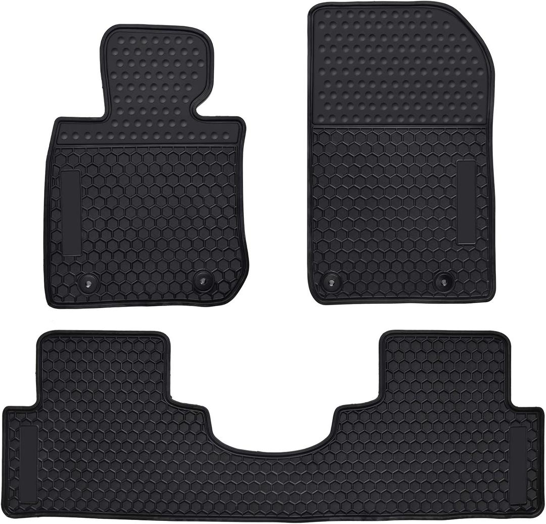 Car Floor Mats Custom Fit for Mazda CX 3 CX-3 SUV 2016 2017 2018 2019 2020 2021 2022 2023 2024 Odorless Washable Rubber Foot Heavy Duty Anti-Slip All Weather Car Floor Liner-Black