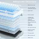 AULA F75 Pro Wireless Mechanical Keyboard,75% Hot Swappable Custom Keyboard,RGB Backlit,Pre-lubed Linear Switches,Side Printed PBT Keycaps Mechanical Gaming Keyboards,Gradient Blue