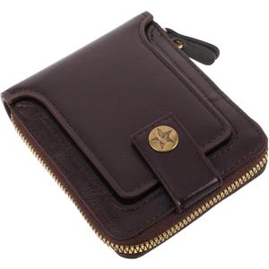 Vintage Style Men S Zipper Wallet Compact Multifunctional Card Holder Business Card Case for Men with Coin Pocket Retro Design for Casual and Professional Use