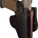 OWB Leather Holster, Paddle Carry for 1911 / CZ P07 P10-S/Glock 17 19 26 42 43 48 / Taurus G2C G3C G3 PT24/7Pro / SW MP Shield/Springfield Hellcat XD-M .45 / Sig P320 P365 / Walther P99 PPQ/More