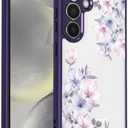 EMUYGIU for Samsung Galaxy S25 Plus Case [Buffertech 6.7ft Military-Grade Drop Protection] [Anti Peel Off Tech] Clear TPU Bumper 5G Phone Case Cover Design (Foliolosa)