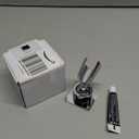 YDmeet Shower Head Holder, Adjustable Handheld Brass Shower Head Bracket, Wall Mount Holder, Drill Free Glue Installation (Polished Chrome)