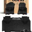 Premium Color TPE Floor Mats for Ram 1500 Crew Cab 20192024 | Bucket Seats | All-Weather Custom Fit Floor Liners Full Set | Carbon Fiber Wing Design | No Rear Under-Seat Storage (Not Classic)