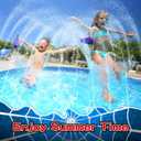 Non Slip Splash Pad for Kids and Dogs, 87'' Extra Large Splash Pad Outdoor Sprinkler for Kids, Dog Water Summer Toys Outdoor Toys for Toddlers 3-5 Ages 4-12