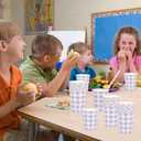 120pcs 9oz Gingham Party Paper Drinking Cups, Purple Disposable Plaid Paper Cups Checkered Cups for Wedding Birthday Decoration Fiesta Baby Shower Picnic