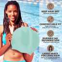 Extra Large Swim Cap - Swim Cap for Long Hair, Dreadlocks, Weaves, Hair Extensions, Braids, Curls & Afros - Silicone Swimming Cap for Women & Men, Keep Hair Dry