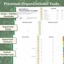 Large 2026 Planner with 7 months 2025, 8.5 x 11 Monthly, Weekly, Daily Planner with Colorful Tabs, 19 Months Calendar Agenda College School Supplies for Student Teacher Organizer(Green)