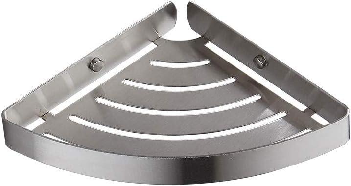 Corner Shower Caddy, Stainless Steel Corner Shower Basket, Brushed Nickel Soap Holder & Shampoo Shelf, Rust-Proof Wall Mounted Bathroom Soap Dish, Brushed Satin Nickel