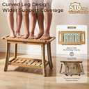 25.2" Shower Benches for Inside Shower, Waterproof HDPS Shower Stool, Teak