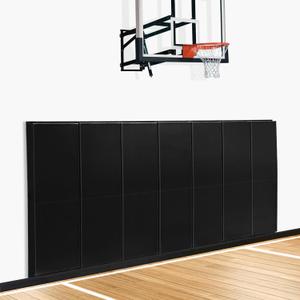 Gym Wall Padding, Basketball Court Wall Protector, Removable 2" Thick High-Density Protective Pads for Wall-Mounted Basketball Hoop, Garage, Basement, High Elasticity & Tear-Resistant (BLACK)