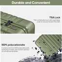 Luggage Sets 3 Piece, Carry On Luggage 20In With Spinner Wheels,PC Hardside Suitcase Set with TSA Lock,Durable Carry On Suitcase With Travel Backpack for Men (Military Green, 3 piece set (BP/20inch))