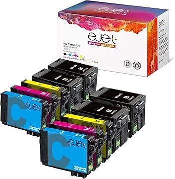 Compatible with 252XL Ink Cartridges Combo Pack 10 Pack Remanufactured for EPSON 252 Ink Cartridges for Epson Workforce WF-7110 WF-7720 WF-7710 WF-3620 (4 Large Black, 2 Cyan, 2 Magenta, 2 Yellow)